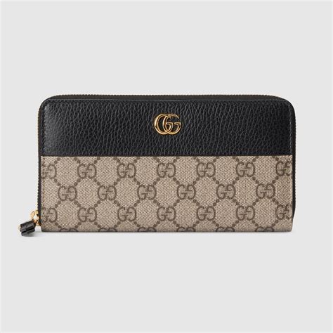 gucci zip around wallet black|Gucci marmont wallet dupe.